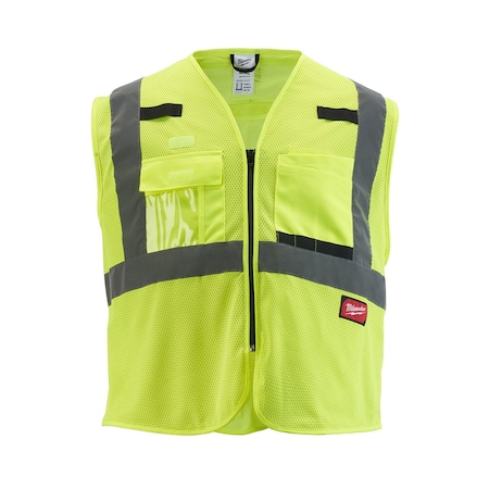 Milwaukee Tool Class 2 High Visibility Yellow Mesh Safety Vest - 2XL/3XL 48-73-5113